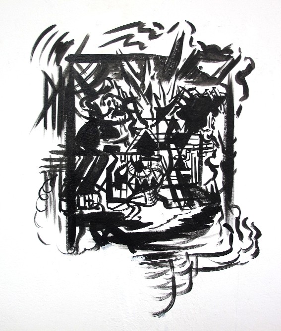 Floor van Keulen, Wandschildering, Locus solus ( detail), 2013